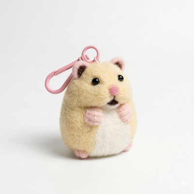 Soft and Close — Custom Felt Pet Keychain Charm