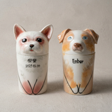 Held in Porcelain — Custom Hand-Painted Pet Portrait Urn