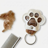 Paw Print Pet Hair Keepsake Keychain