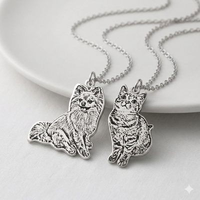 A Quiet Likeness — Custom 999 Fine Silver Pet Portrait Necklace