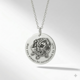Custom sterling silver round pet necklace image 1