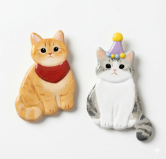 A Little Character — Custom Chibi Polymer Clay Pet Fridge Magnet