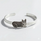 Custom sterling silver pet bangle image 1