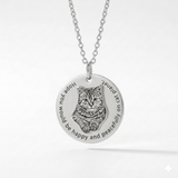 Custom sterling silver round pet necklace image 2