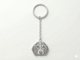 Custom sterling silver pet keychain image 1