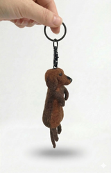 Soft and Close — Custom Felt Pet Keychain Charm