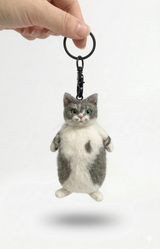 Soft and Close — Custom Felt Pet Keychain Charm