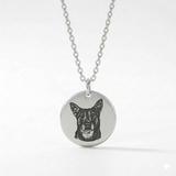 Custom sterling silver round pet necklace image 3