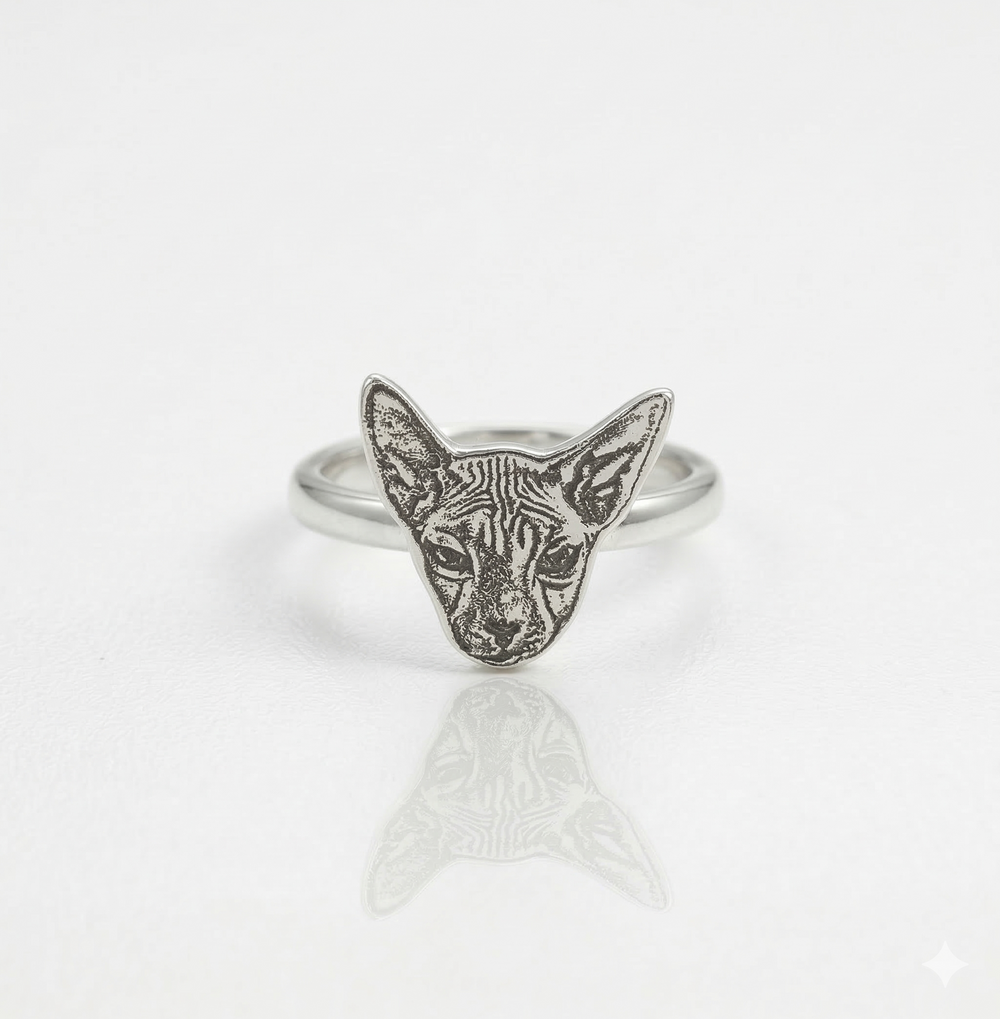 Custom sterling silver pet ring image 1