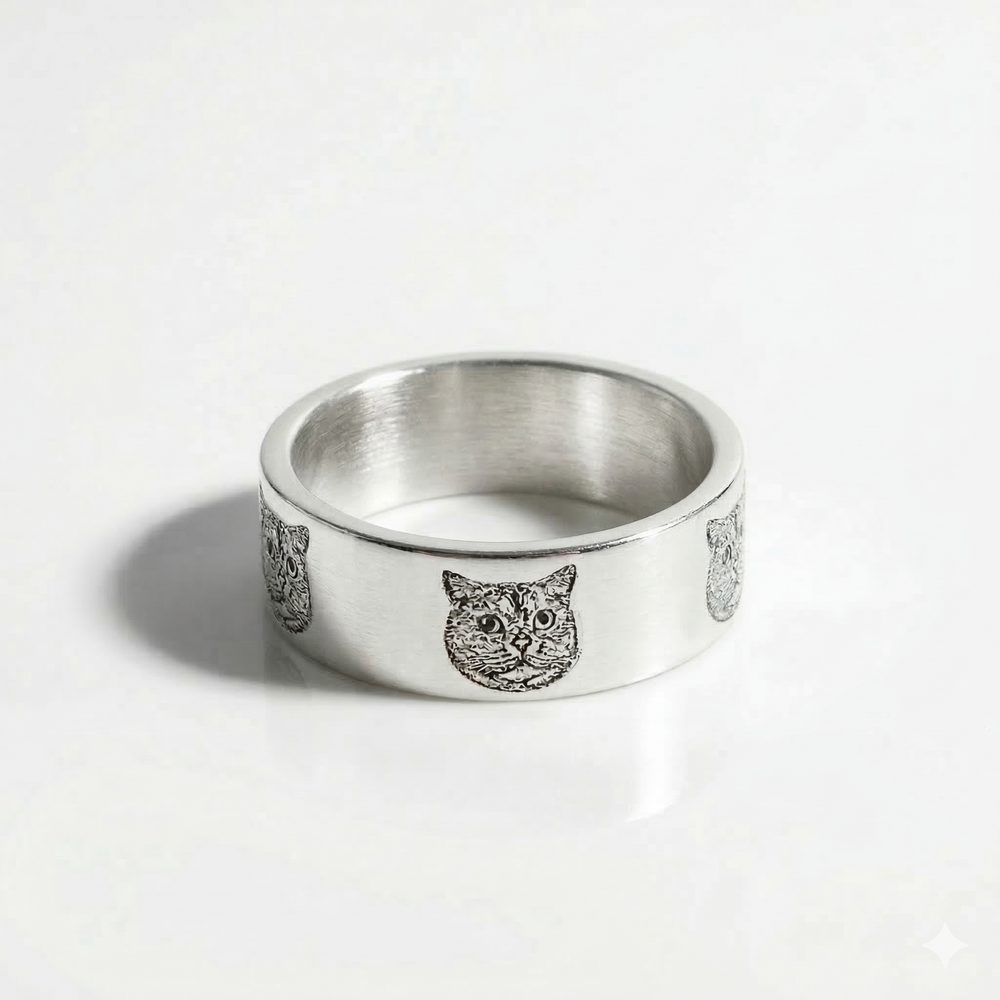 Custom sterling silver pet ring image 3
