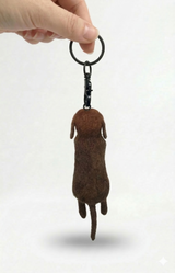 Soft and Close — Custom Felt Pet Keychain Charm