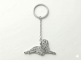 Custom sterling silver pet keychain image 2