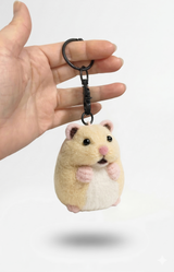 Soft and Close — Custom Felt Pet Keychain Charm