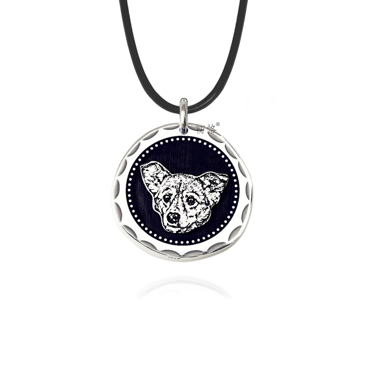 A Full Circle — Custom 999 Fine Silver Pet Portrait Keychain