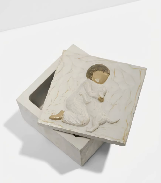 Still Together — White Angel Child Pet Memorial Urn