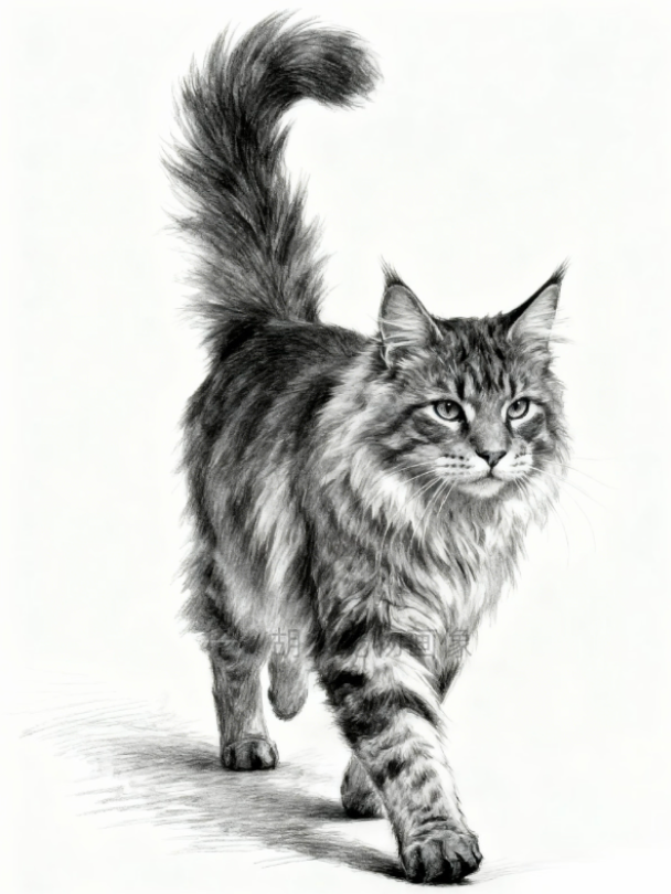 In Line and Shadow — Custom Minimalist Charcoal Pet Portrait